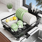 Hiviweer Dish Drying Rack for Kitchen Counter,16.9"L x 12.8"W x 6.1"H,Black by Hiviweer