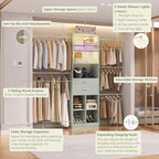 Besiost Closet System, Built in,Not Free Standing, Enclosed Storage Volume: 2.58 ft³, Crab Green - Image 4