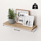 WOPITUES Floating Shelves Set of 6 for Wall Decor & Storage, Rustic Brown - Image 3