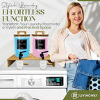 Glass Laundry Detergent Dispenser Set with Bamboo Stand – Liquid Soap & Fabric Softener Dispensers, Refillable Glass Jars with Easy-Pour Spigot & Lids, Laundry Room Organization - Image 7