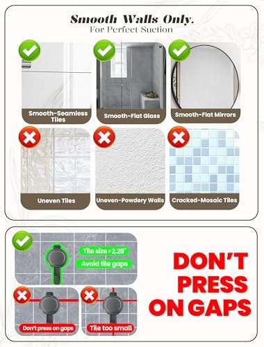Corner Shower Caddy Suction Cup,Shower Shelves with Hooks,No Drilling Powerful Suction Bathroom Organizers and Storage,Removable Waterproof Rustproof Shower Bathroom Accessories Decor(Grey 2Pack) - Image 4