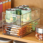 iDesign Stackable Pantry Bin with Handles, Set of 4, Clear - Image 3