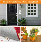 Key Lock Box Wall Mounted, Fayleeko 4 Digit Combination Lockbox for Outside, House Keys - 5 Keys Capacity, Key Safe Security Storage Lock Box for Indoor, Outdoor, Garage, Garden, Store (White, 2Pack) - Image 3