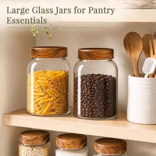 CONNOO 2Pcs-66oz Glass Storage Containers with Lids - Image 4