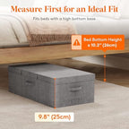 Lifewit 80L Under Bed Storage Containers, 9.8 Inch Tall Underbed Clothes Storage Organizer Bin with Sturdy Sidewalls, Bottom, 3 Lids, Deep Storage Drawer for Clothes, Shoes, Blankets, Pillows 2 Pack - Image 2