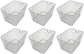 YBM HOME Kitchen Pantry Organizer Wire Basket for Shelves, Cabinets, Pantry, Countertop, Mesh Open Storage Bin Metal Basket for Organizing Food Supplies 14 x 10 x 9, Pack of 6, Silver by YBMHome