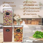 Wildone Flour Sugar Storage Containers 6.5L, 4 PCS, Black - Image 2