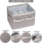 Moteph Shoe Organizer Closet Storage Solution with Clear Cover & Adjustable Dividers for Shoes, Handbags, Blankets, Linen, Clothing (Medium - 16 Pairs, Grey) - Image 3