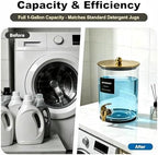 Glass Laundry Detergent Dispenser,1 Gallon Large Liquid Soap-2, Gold - Image 4