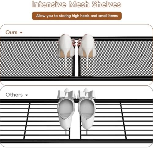 4 Tier Metal Shoe Rack for Entryway, 31" Wide Shoe Storage Organizer - Image 6