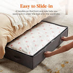 Lifewit 95L 6 Pack Under Bed Storage Containers, Large Capacity Blanket Storage Bags with Reinforced Handle, Organization and Storage for Comforters, Sheets, Clothes, Bedroom, College Dorm, Grey - Image 3
