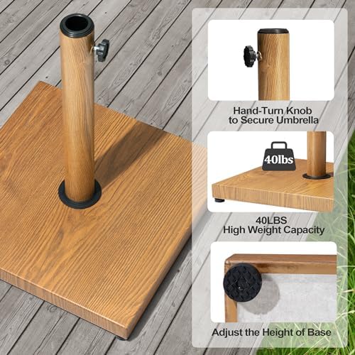 Outdoor Umbrella Base, 43lbs Heavy Duty Patio Umbrella Stand - Image 5