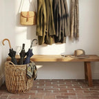 Household Essentials Brown Tall Round Wicker Storage Basket 19'' x 25'' - Image 5