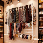 12 Layers Wall Ribbon Organizer Holder Wrapping Paper Thread Scarf Tie Rack - Image 2