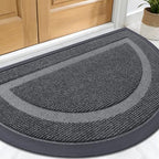 OLANLY Half Circle Front Door Mat Outside 59x34 All-Season Rubber Doormat by OLANLY