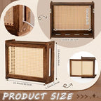 Wi-Fi Router Box Hider, Synthetic Rattan Decor, Wood - Image 2