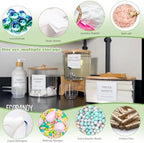 Laundry Room Organization Set 12, Laundry Pods Container & Dryer Sheet Holder with Lids & Labels, Liquid Laundry Detergent Dispenser, Fabric Softener Dispenser for Detergent Powder Dryer Balls Beads - Image 3