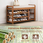 39.4" Entryway Shoe Rack Bench with Cushion, 3-Tier Storage Bench - Image 6