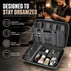 Boobowl Hard Travel Case for Hair Clippers, Hair Cutting Barber Supplies Organizer Bag, Trimmer Storage Holder for Ufree/for Wahl Men Razor Guard Grooming Kits -Box Only (Dark Grey) - Image 3