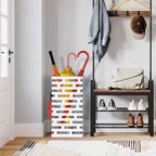 Invech 23 Inch Umbrella Holder for Indoor Entryway, White Large Metal Umbrella Stand with Removable Water Tray and Hooks, Umbrella Rack Storage for Home, Office, Hotel - Image 4