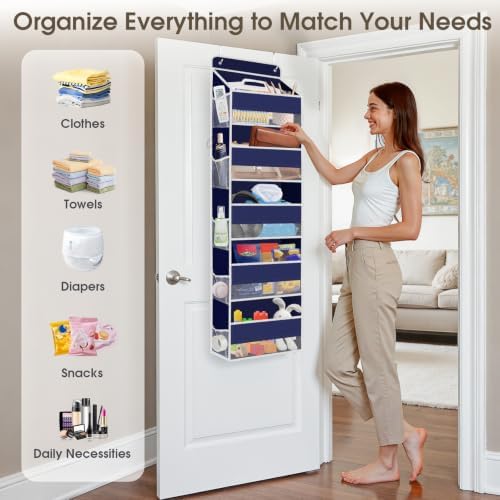 2 Pcs Over The Door Organizer Large Capacity Hanging Storage Room Organizer - Image 6
