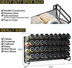 SpaceAid Spice Rack Organizer with 36 Spice Jars, 386 Spice Labels, Chalk Marker and Funnel Set for Cabinet, Countertop, Pantry, Cupboard or Door & Wall Mount - 36 Jars, 17.2" W × 10.8" H, Black - Image 4