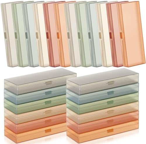 Fainne 24 Plastic Pencil Case Bulk, Single Layer, Morandi Colors, S by Fainne