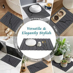 Stone Dish Drying Mat for Kitchen Counter, 24 x 16 Inch(Dark Gray Marble) - Image 7