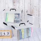 Farmoon 12 Quart Clear Storage Bin, Plastic Latching Box with Handle 4 Pack - Image 5