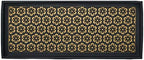 HF by LT Layla Design Deluxe Rubber Boot Tray, 34 x 14 inches, Heavy Duty Vulcanized Rubber, One-Piece Seamless Construction, Year Round Use Indoors or Outdoors, Black with Brushed Brass Finish by HFbyLT