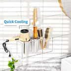 NIUBEE Hair Tool Organizer Wall Mount, Hair Dryer Holder for Bathroom,Clear - Image 4