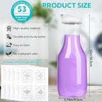 VZZNN 4 Pack Laundry Bottles 53oz Plastic Liquid Detergent Dispenser with 20 Label Laundry Room Organization for Liquid Powder Bleach Scent Booster Beads Soap Fabric Softener - Image 2