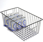 4 Pack Freezer Organizer Bins - Stand up Freezer Organizers for 16 Cu.Ft Upright Freezer, Easily Get Food Improve Air Circulation, Wire Storage Baskets, Black - Image 3