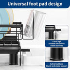 Expandable Dish Drying Rack for Kitchen Counter, Rustproof Sink Dish Drainer with Adjustable Legs & Angled Draining Tray, Space Saving Counter Dish Rack - Image 7
