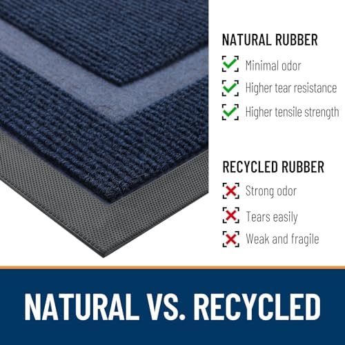 OLANLY Front Door Mat Outside 47x34, All-Season Heavy-Duty Rubber Doormat - Image 4