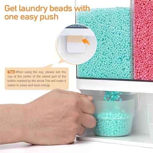 Conworld Laundry Detergent Dispenser, Scent Booster Beads Dispenser for Laundry Room Organization, Suitable for Beads, Stain Remover Powder - Image 3
