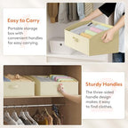 Lifewit Trapezoid Closet Storage Bin for Shelf, 6 Packs 23L, Beige - Image 4