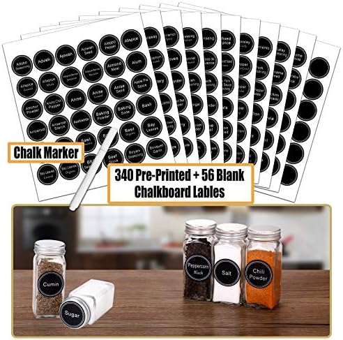 SWOMMOLY Spice Rack Organizer with 36 Spice Jars 4 oz and 396 Spice Labels - Image 3