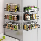 Mystozer Metal Magnetic Spice Rack for Refrigerator Black, 6 Pack by Mystozer