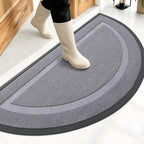 OLANLY Half Circle Front Door Mat Outside 47x23 All-Season Rubber Doormat by OLANLY