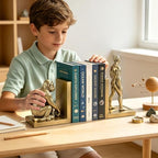 Gold Evolution Book Ends, Monkey to Man Bookends for Heavy Books - Image 5