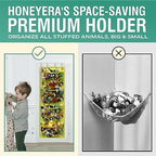 Honeyera Storage for Stuffed Animal - Over Door Organizer for Stuffies, Baby Accessories, and Toy Plush Storage/Easy Installation with Breathable Hanging Pockets (Yellow) - Image 3