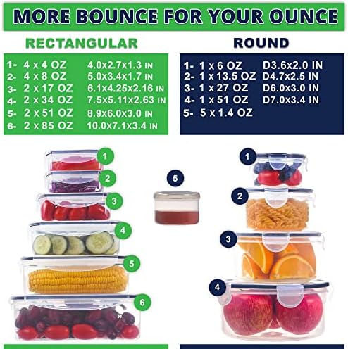 RockBerry 50 Pcs Large Food Storage Containers with Lids Airtight-85 OZ to small Containers-Total 526OZ Stackable Kitchen Set -BPA Free Leak proof containers- Freezer Microwave safe - Image 2