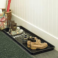 Gardener's Supply Company Large Boot Tray | Multi-Purpose All Weather Waterproof Indoor and Outdoor Shoe Mat Made with 100% Recycled Plastic | 46.5" L x 15.5" W 2" Deep - Black by GardenersSupplyCompany