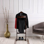 Proman Products Kingston III Valet Stand with Drawer, Contour Hanger, Trouser Bar, Tie & Belt Hooks and Shoe Rack - VL16260 - Image 3
