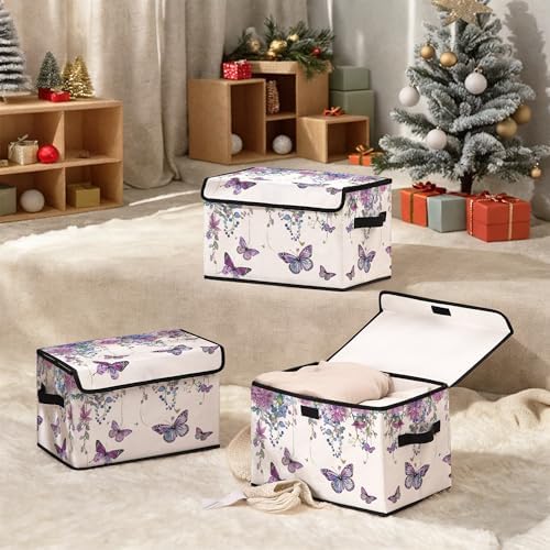 Fabric Storage Bins with Lids,Under Bed Storage Containers 3Pack - Image 6