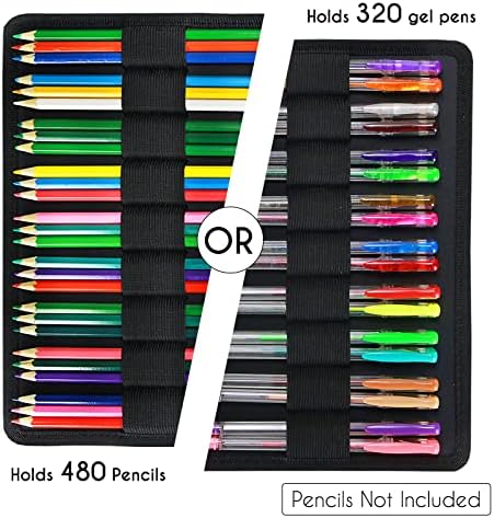 YOUSHARES 480 Slots Colored Pencil Case - Big Capacity Pen Case Organizer with Multilayer Holder large Colored Pencil Case (Purple Pink Rose) - Image 5