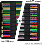 YOUSHARES Big Capacity Colored Pencil Case - 480 Slots large Pen Case Organizer with Multilayer Holder for Prismacolor Colored Pencils & Gel Pen (Black) - Image 5