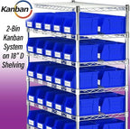 Akro-Mils 30237 AkroBins Plastic Storage Bins, 9"x6"x5", Blue, 12-Pack - Image 5