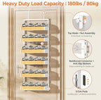 6 Tier Pantry Door Organizer Storage Spice Rack Adjustable Basket 57.09"H - Image 4